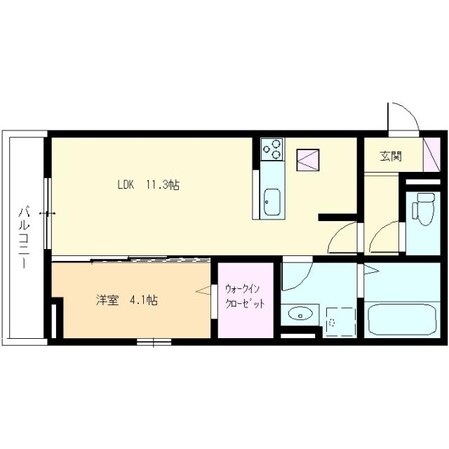 ディアライズ小郡船倉町D棟の物件間取画像